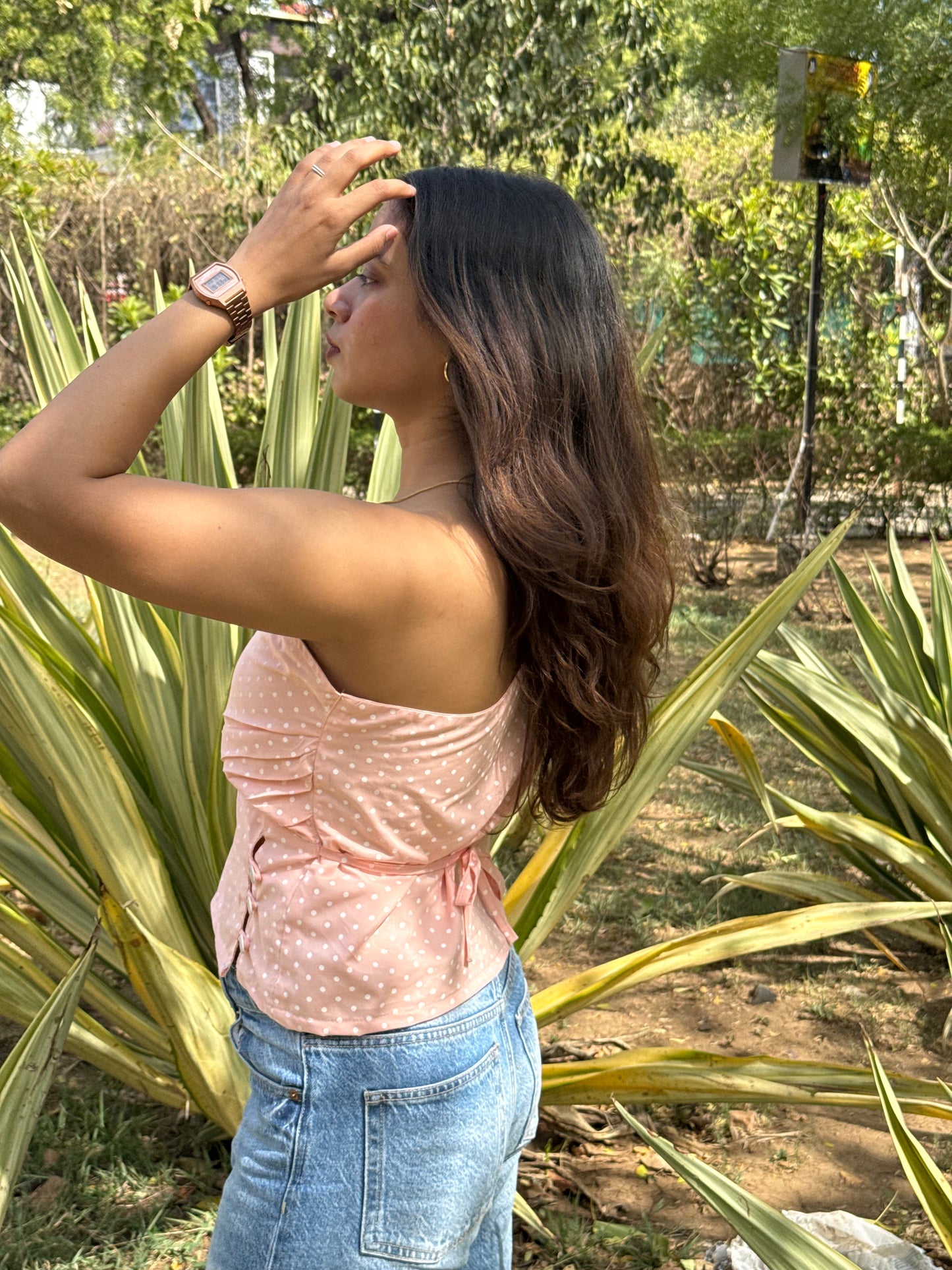 POPPY- Polka Dot One-Shoulder Top