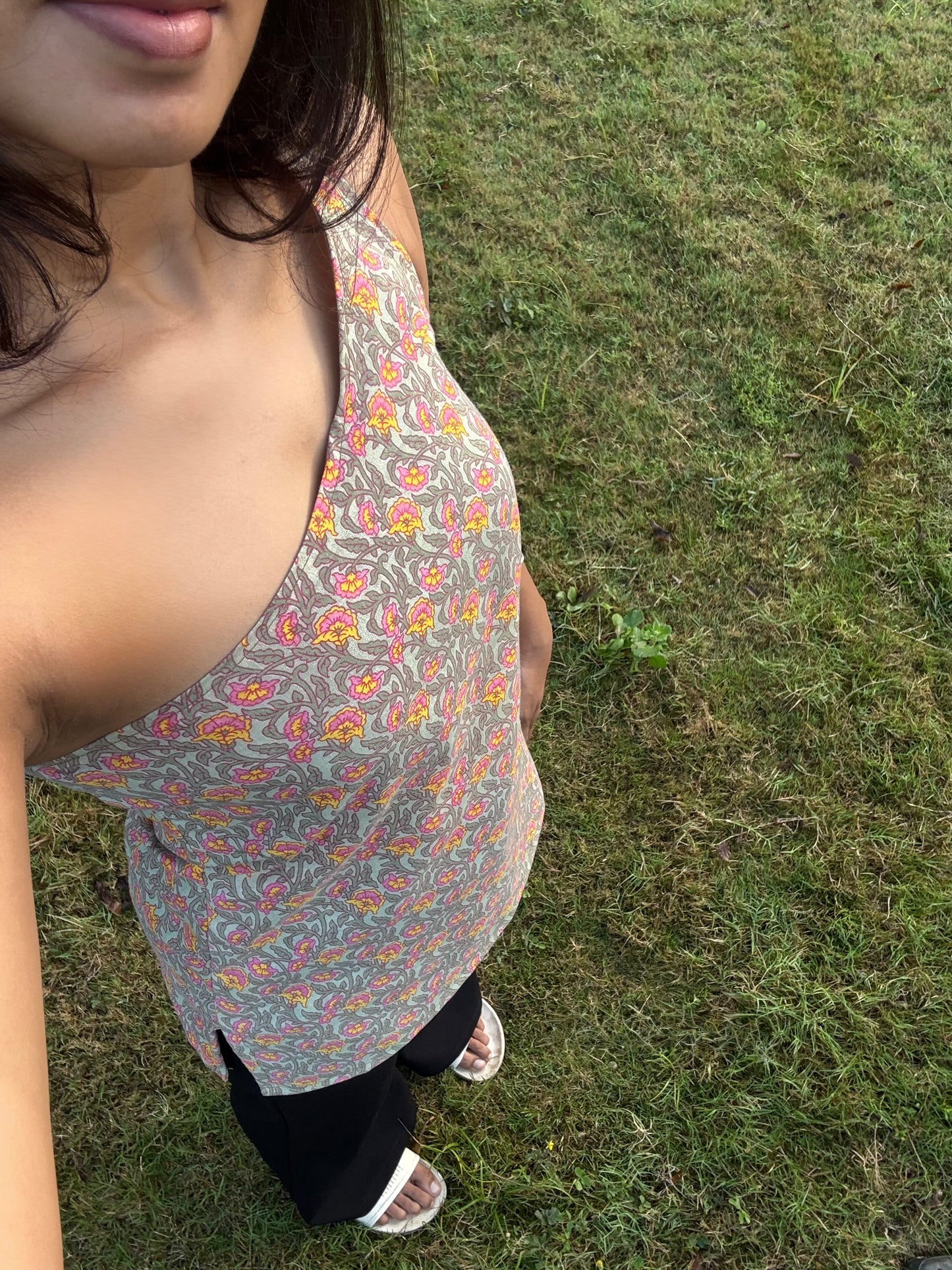 IRA 2.0 One-Shoulder Top – Multicolor Floral Print